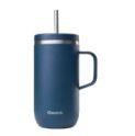 Taza Isotérmica asa y pajita Inox AZUL 660ml QWETC